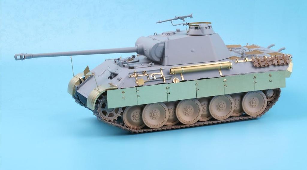 Tetra Model ME Serie Deutscher Panzer A Typ mit Seitenschürzen Plastikmodellteile ME3556 1/35 (für HB)