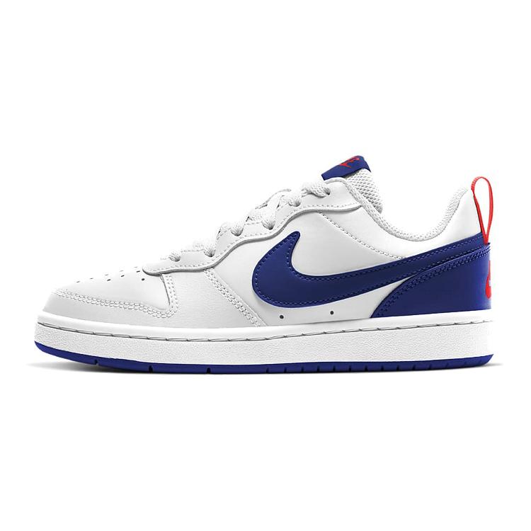 New Nike Court Borough Low 2 White Deep Royal GS BQ5448-113