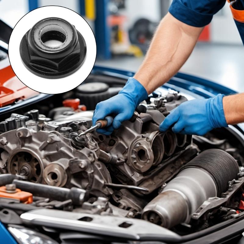 10Pcs Aluminum Flange Nylon Insert Nut Locking Hexagonal Lock Nut Slip Lock Nut For Mechanical Automotive Application