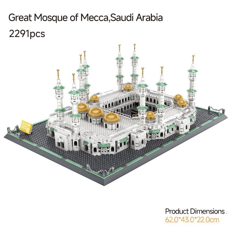 More styles Creative Mosque Famous Architecture Building Block Model Sets Bricks Toys Collection For Kids and Adults Gifts