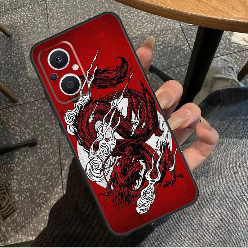 Chinese Style Crane Dragon For OPPO Reno 10 11 12 13 14 Pro 7 8 Lite 8T 11F 12F 13F 14F OPPO Find X8 X9 X5 X6 Pro Case