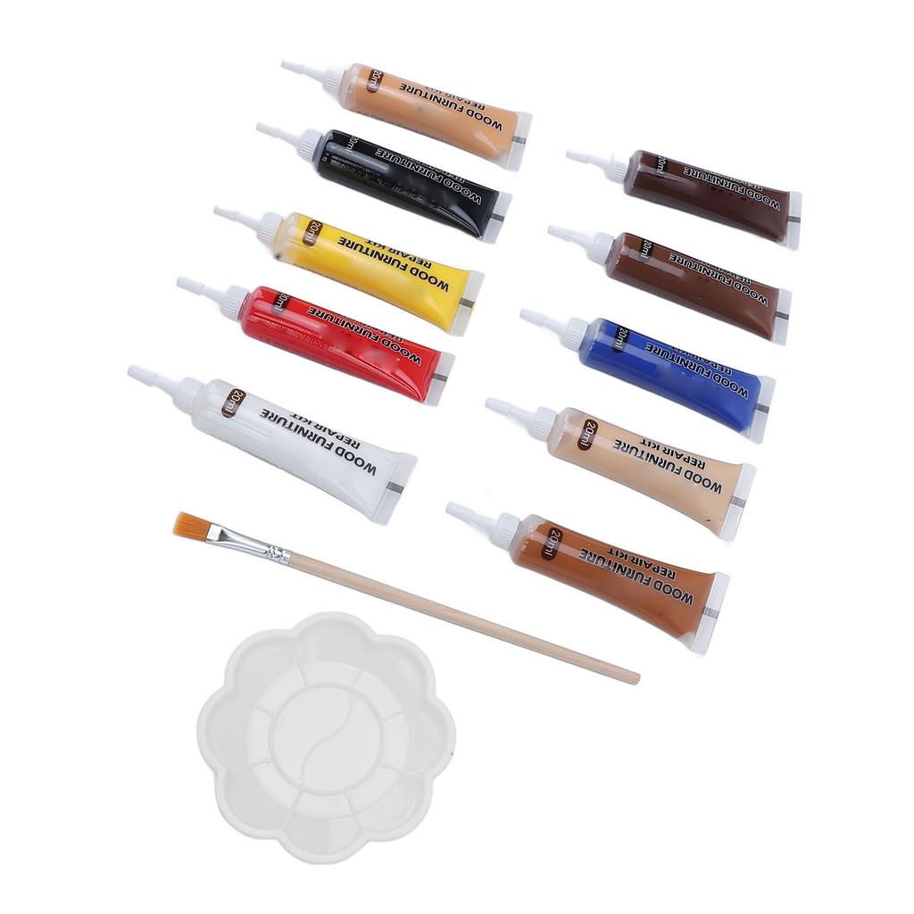 Wood Furniture Repair Kit 10 Fundamental Color Wood Putty Cabinet Touch Up Kit for Home