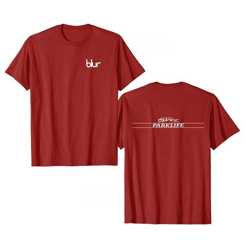 BLUR Bands British Rock Punk Music Cotton Loosefit Readytowear American Casual Printed Shortsleeved Tshirt