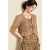 French Style Hollow-out Floral Layered Two-piece Dress Set