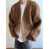 Men's High-End Wide Heavyweight Knit Cardigan - American Style, Casual Spring/Autumn Sweater