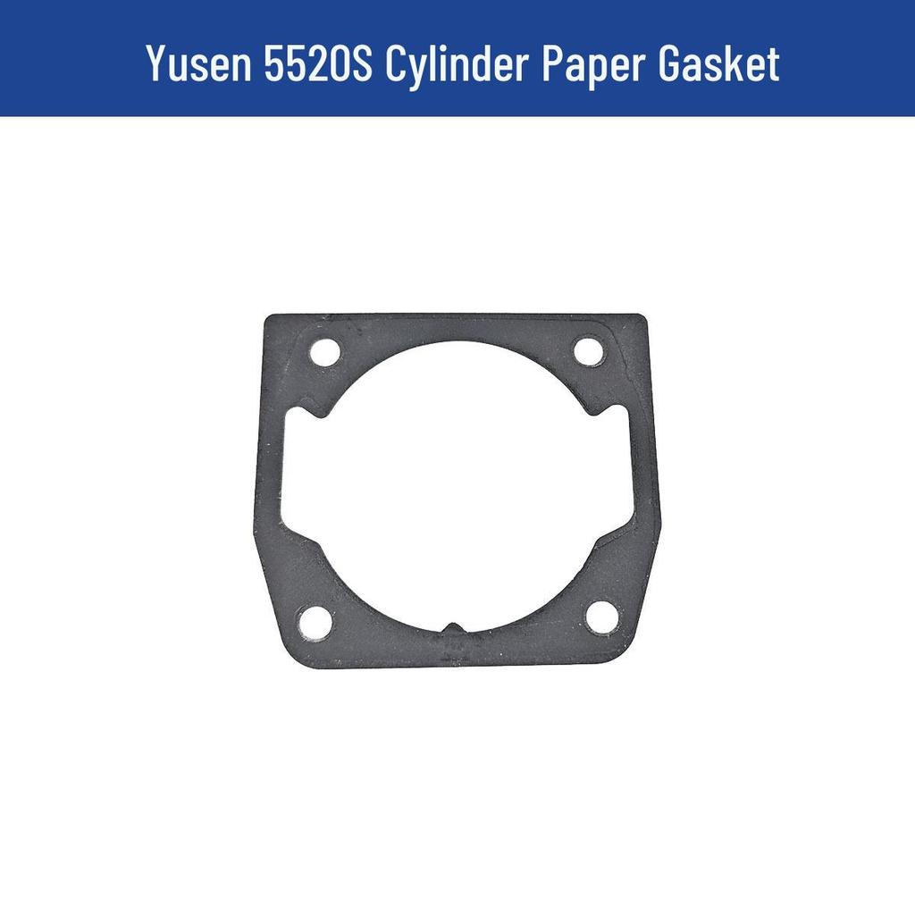Yusen Chainsaw 5520 Parts: Cylinder, Carburetor, Clutch, Drive Disc, Pull Starter, Ignition Coil, Air Filter.