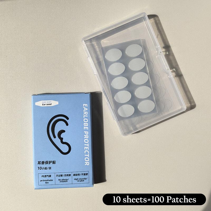 Invisible Earlobe Protective Stickers 30/50/100/200 Patches Set Prevent Stretching Torn Relief Heavy Earrings Wear Comfort