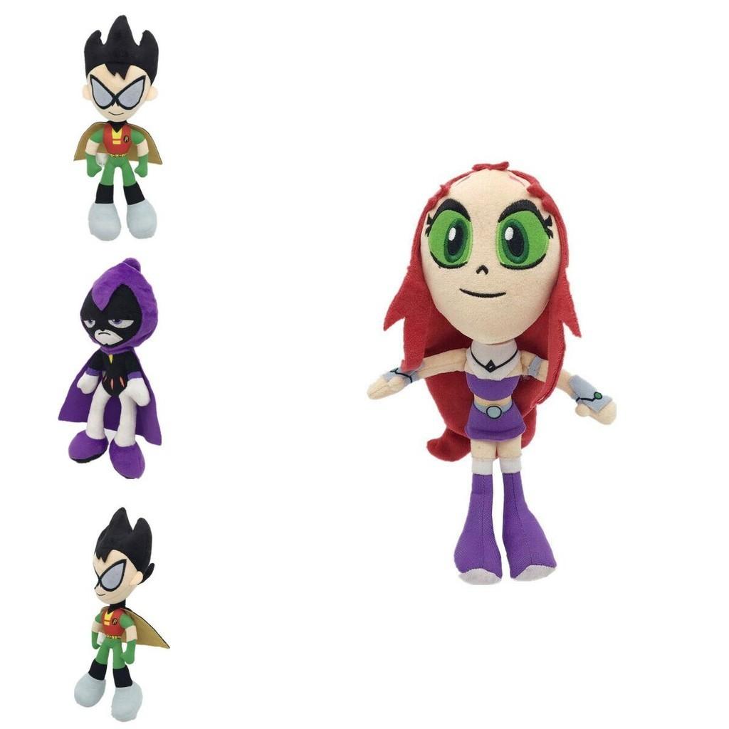 Adorable 10-inch Teen Titans Go Plush Toy Collection Featuring Robin Raven Cyborg