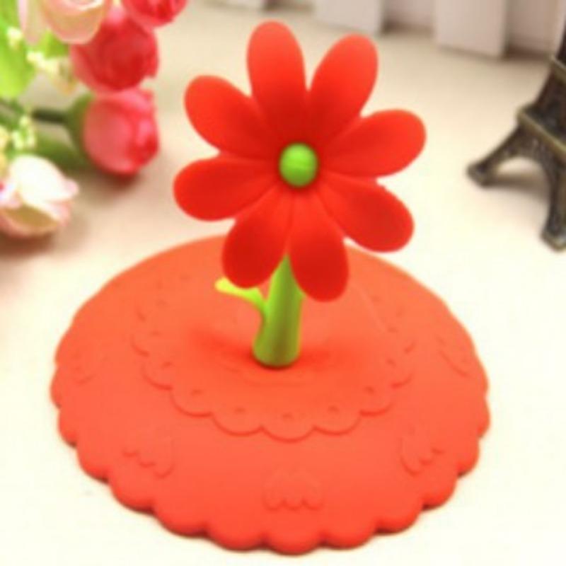 1Pc Sonnenblumen Tasse Deckel Staubdicht Wiederverwendbare Silikon Trinkbecher Deckel DIY Isolierung Anti-staub Tasse Abdeckung Hause Drink tassen Deckel