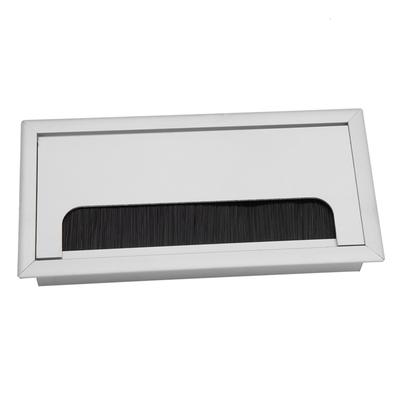 Square Aluminium Desk Computer Wire Cable Tidy Outlet Insert Hole Top Cover(Medium)