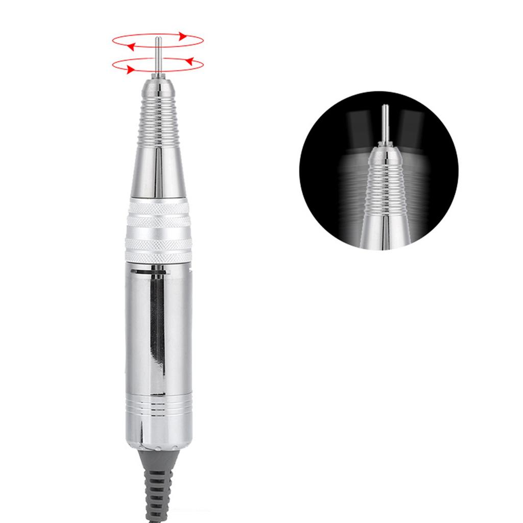 Electric Nail Cutter Handpiece, 35000 RPM Manicure Nail Drill with Metal Pen, Manicure Nail File Nail Drill Replacement Handle for Electric Nail Polis