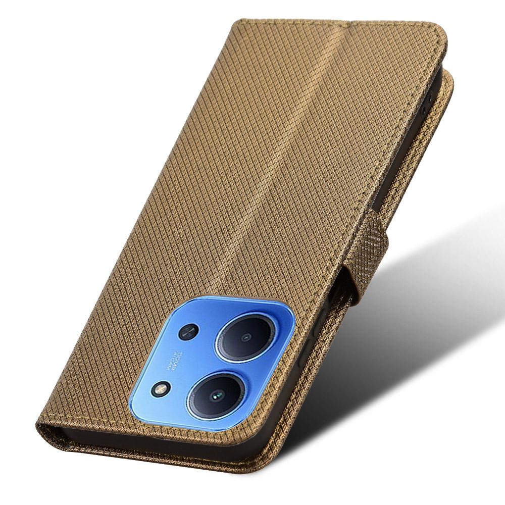 For Xiaomi Redmi 15C 4G (Global) (171mm)/Poco C85 4G (171mm) Leather Wallet Case with Strap Diamond Texture Phone Cover