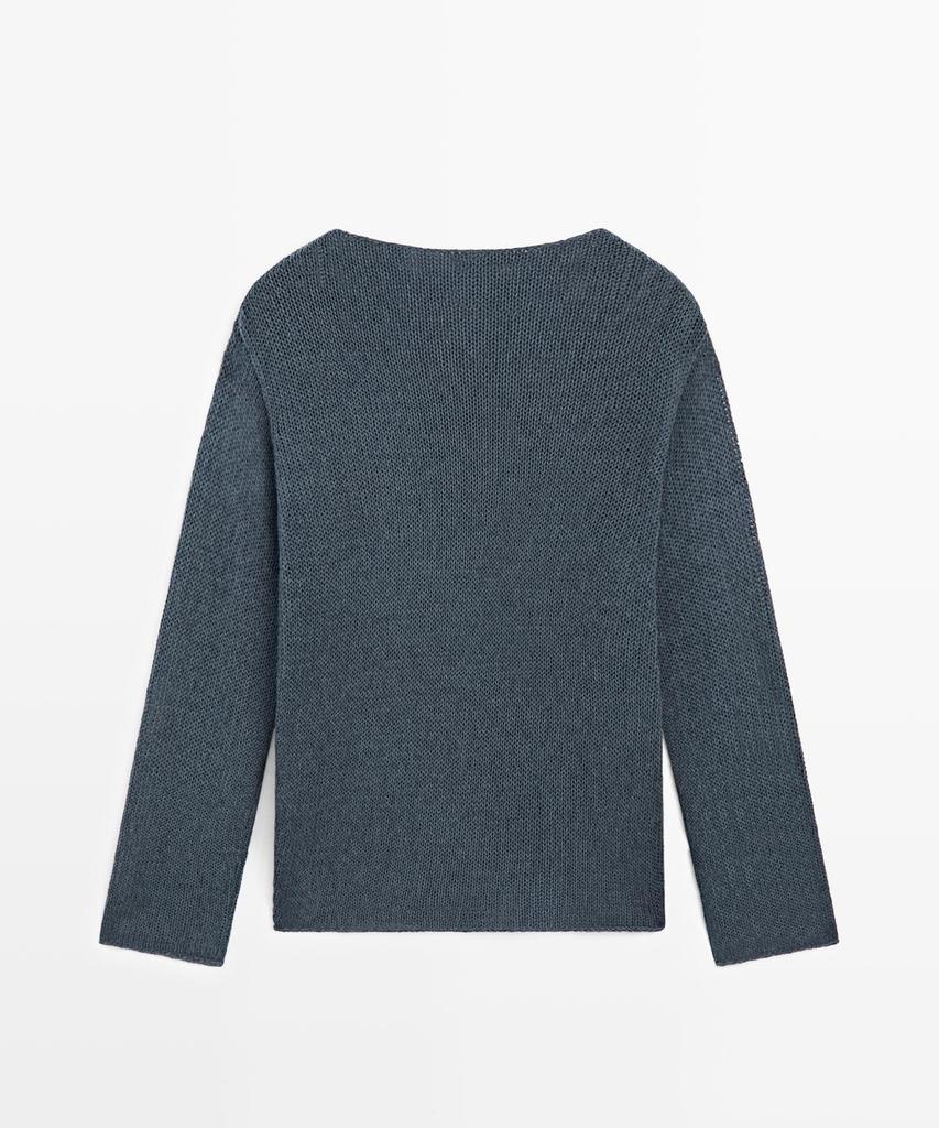 Masimodutti Open Knit Cotton Blend Sweater