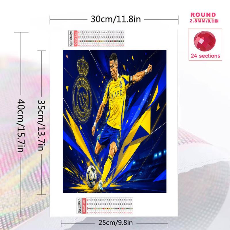 Cr7 Portugal Football Legend 100% Round Full Drill 5D DIY Diamond Painting Embroidery Cross Stitch Rhinestone Decor