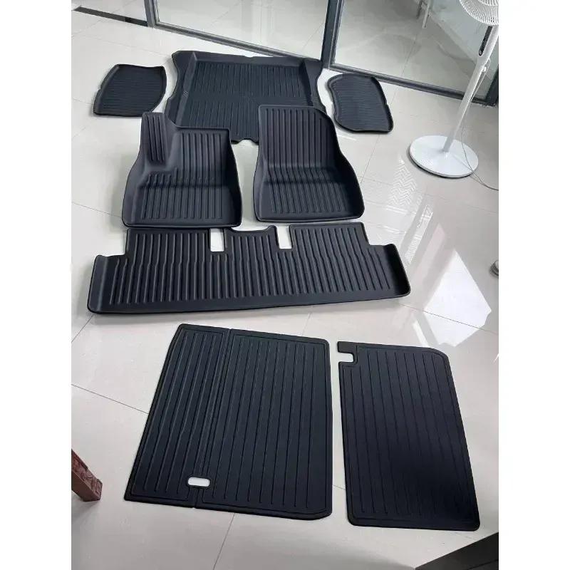Floor Trunk Mats for Tesla New Model 3 Highland 2024 TPE Waterproof Wear-resistant Foot Pad Car Front Rear Trunk Mat Accessories