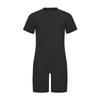 Barn Jenter Gutter Adaptivt Tøy Rund Hals Kort Ermet Glidelås i Ryggen Ensfarvet Jumpsuit