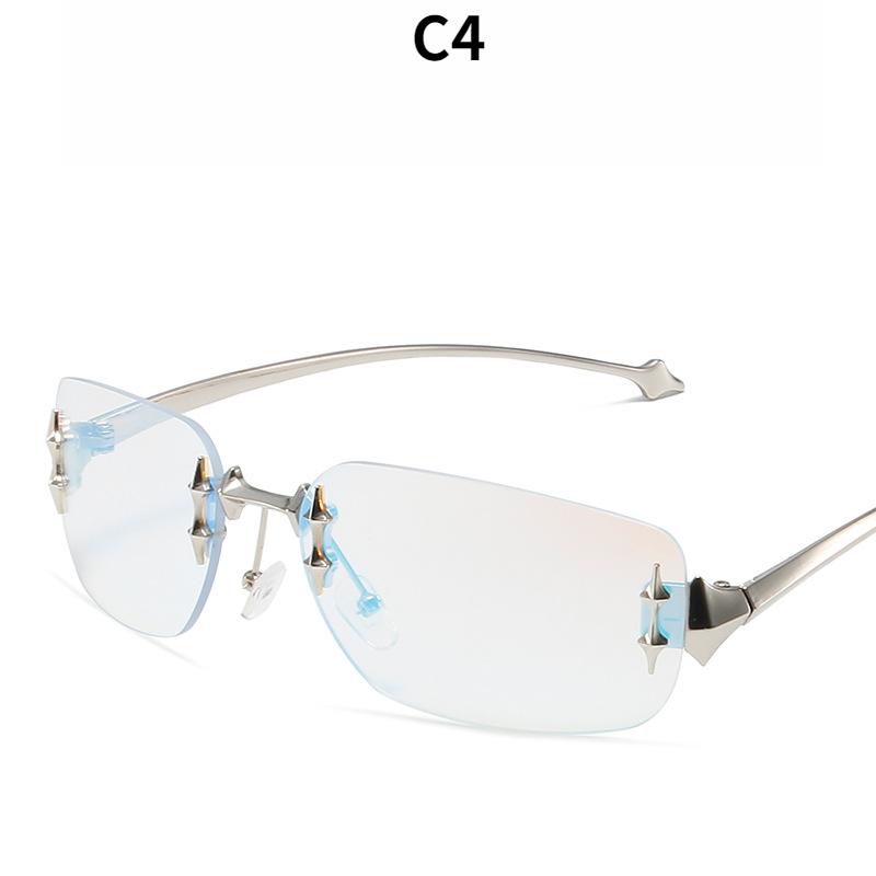 

Женские солнцезащитные очки, мужские и женские модные безободковые солнцезащитные очки