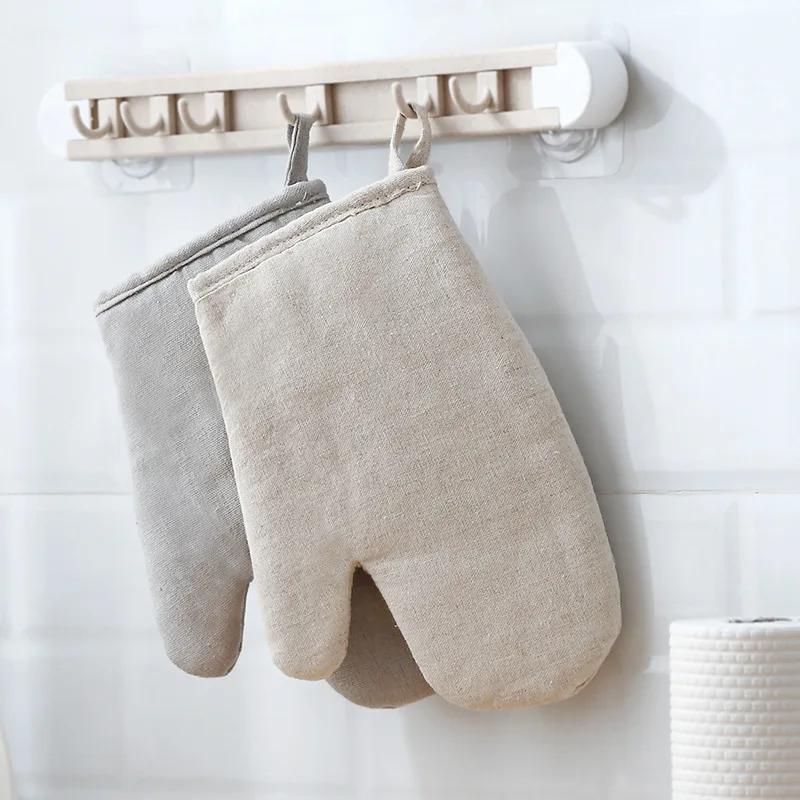 Wärmeisolierende Handschuhe Verbrühschutz Mikrowellenhandschuhe Hochtemperaturbeständige Küchen-Backofenhandschuhe