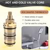 Brass Replacement Thermostatic Cartridge, Shower Mixer Valve Bar Repair Kit Bathroom Water Temperature Control Faucet