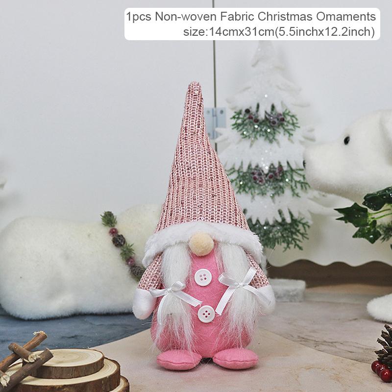 Gray Pink Gnome Christmas Faceless Doll Christmas Decorations 2025 Xmas Ornament Xmas Tree Pendant Navidad Natal New Year 2025