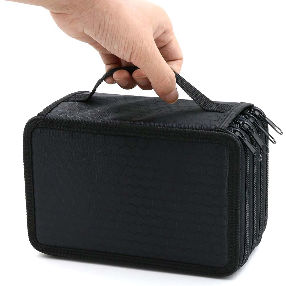 1PC New 72-hole Stationery Storage Bag, Convenient Oxford Cloth Multi-layer Zipper Pencil Bag, Suitable for a Variety of Pencils