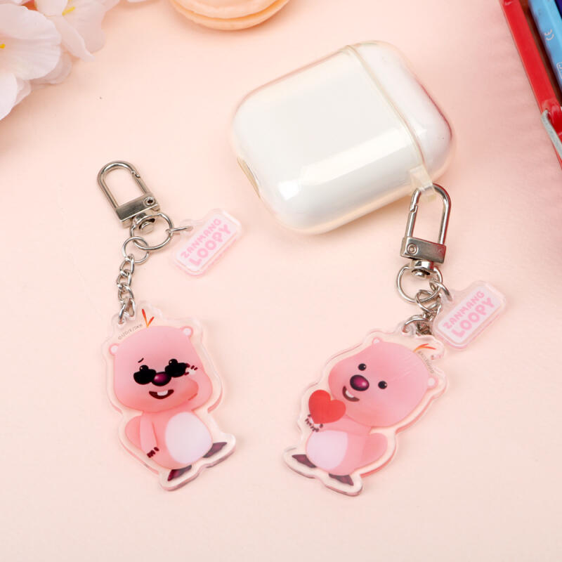 Zanmanrupi Transparent Acrylic Key Ring D Type