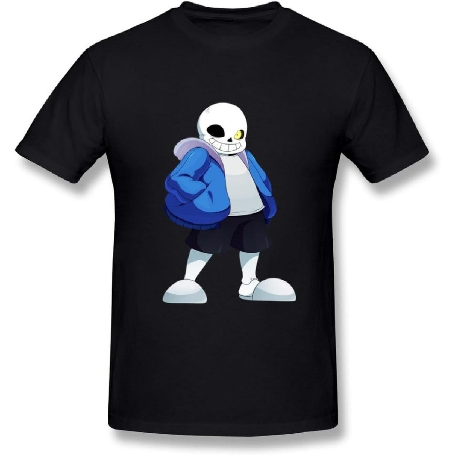 Мужская футболка CaiTian с персонажем Сансом из видеоигры Undertale S чёрный