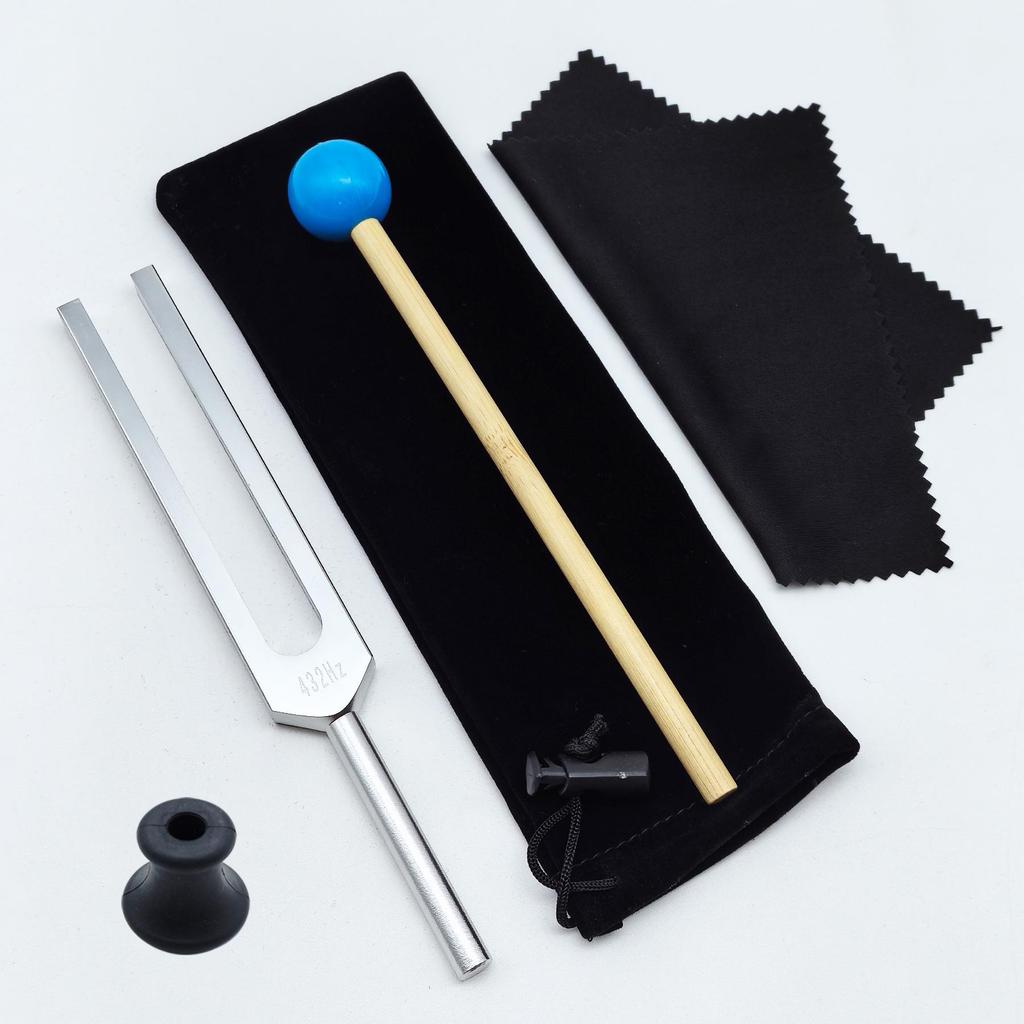 Gold 432HZ Aluminum Alloy Colored Tuning Fork with Triangle Shape.