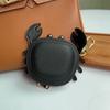 Cartoon Crab Coin Purse Keychain Zipper Small Purse Crab PU Leather Pendant Backpack Hanger Cute Earphone Bag Outdoor