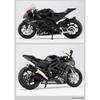 1/12 Scale BMW HP4 Motorcycle Model Car Toy Alloy Diecast Light Music Shock Absorption Motor Miniature Models Kids Birthday Gifts