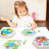 Hexagonal Children's Creative Three-dimensional Animal Puzzle Wooden Early Education Puzzle Fruit and Vegetable Traffic Cognitive Toys