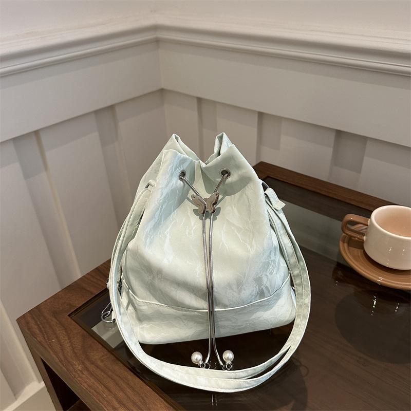 Simple Texture Fashionable Women's Shoulder Bag Large Capacity Commuter Single Strap Bag Soft Faux Leather Tote Handbag CLE