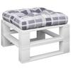 Grey Checkered Pallet Cushion 60 X 60 X 12 Cm Fabric