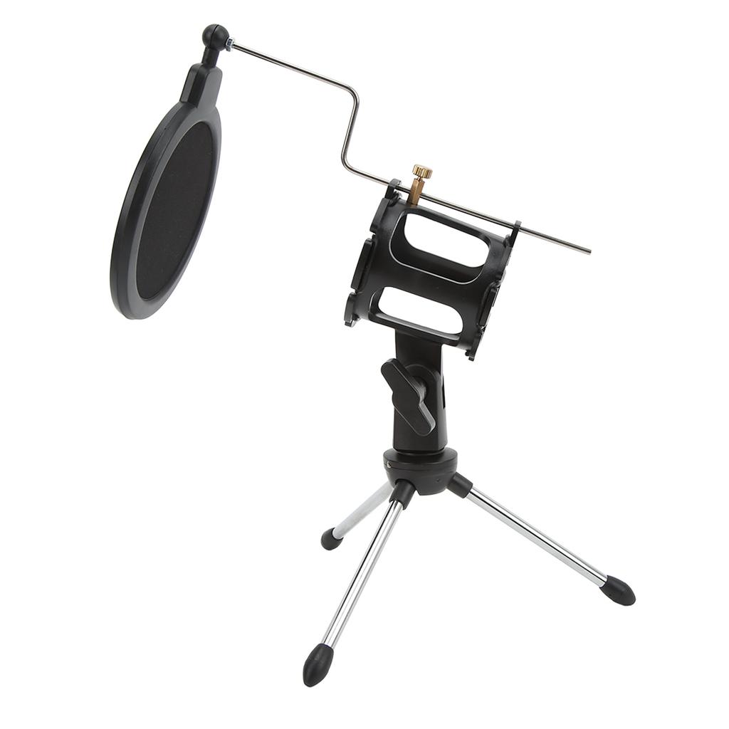 Foldable Microphone Shockproof Stand Pop Filter Holder Kit for Recording Studio Live Broadcast