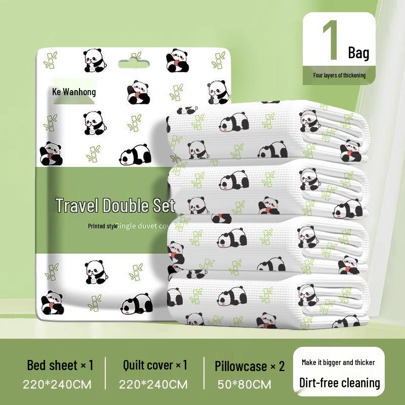 

Портативный одноразовый комплект постельного белья: Защитный пододеяльник, простыня и наволочка для путешествий/отеля