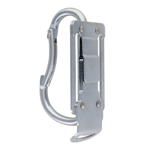 Sankyo Corporation DBLTACT Adjustable Carabiner Tool Holder (Curved Gate, Steel, Silver, DT-THM-811)