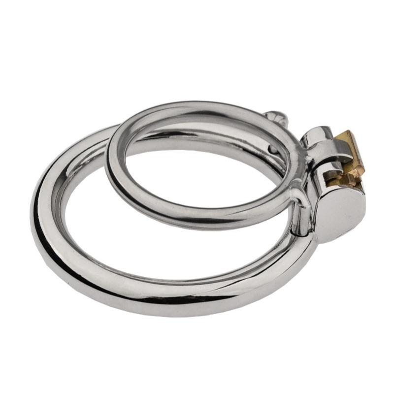 Stainless Steel Flat Ring Chastity Cages Celibacy Restraint Penis CB Lock 4 Ring Options Sissy Urethral Lock Adult Sex Toys Gay