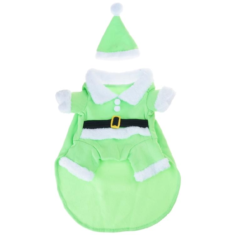 Lovely Christmas Outfit for Dog Cats Santa Costume Jumpsuit Hat Set Pet Festival Costume Theme Party Photoshooting Props