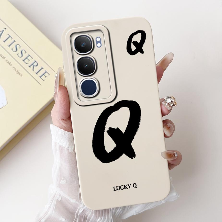 Für Vivo Y19s 4G Hülle V2419 Luxuriöse Glücksbuchstaben Cover Stoßfeste Weiche TPU Handyhülle Für Vivo Y19s Y 19 s VivoY19s Fundas Coque