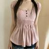 Women Sweet Waist Cinched Polka Dot Print Short Sleeve A Line Babydoll T Shirt