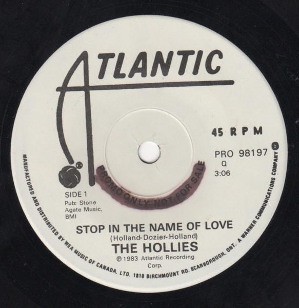 

7-дюймовая пластинка HOLLIES Stop In The Name Of Love PRO98197 Atlantic Canada Rock Б/у
