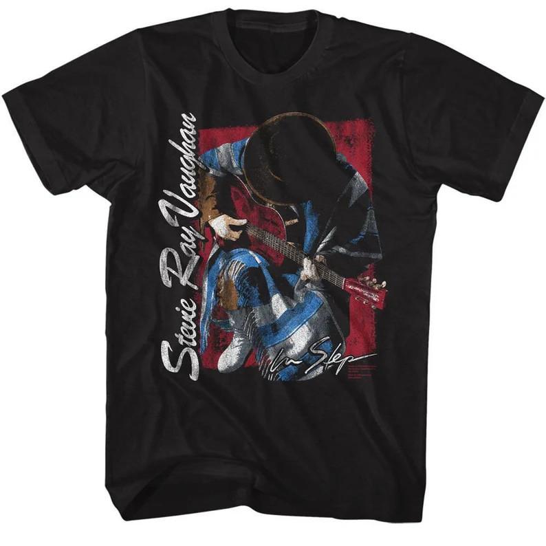 Stevie Ray Vaughan Kneeling Black TShirt Unisex T-Shirt L