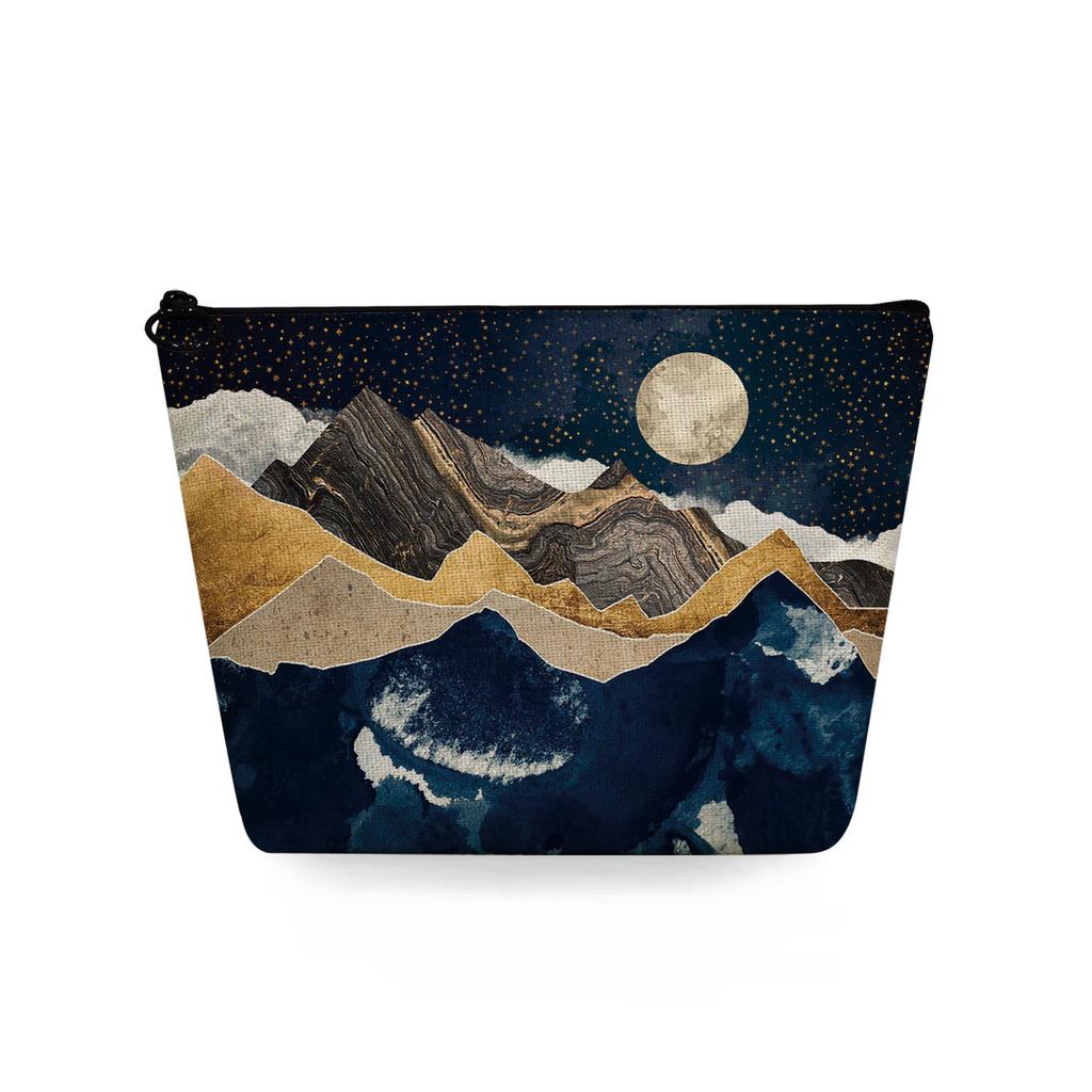 Women Landscape painting Print Cosmetic Bag Toiletries Organize Travel Storage Case 6753