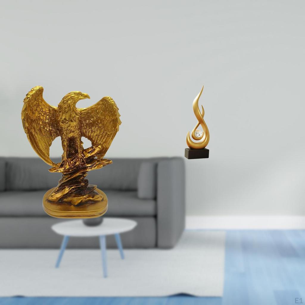 Majestic Fire Sculpture Desktop Ornament Artwork Gift Decorative Resin Figurine for Bookshelves Home