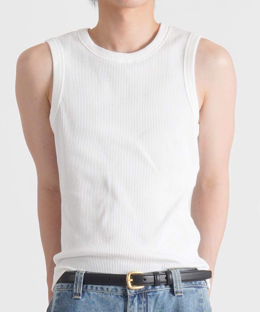 Beoteunseoul Ribbed Texture Soft Sleeveless (3 Colors)