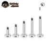 10 pièces Titane ASTM F136 Filetage Mâle Labret Piercing 14G 16G Labèvre Lèvre Oreille Tragus Remplacement Accessoires de Bijoux Corporels