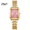 Modern Minimalist Watch Ladies Light Luxury Style Square Dial Steel Elegant Women Wristwatch Strap Embellishment for Office Party Date Night Quartz