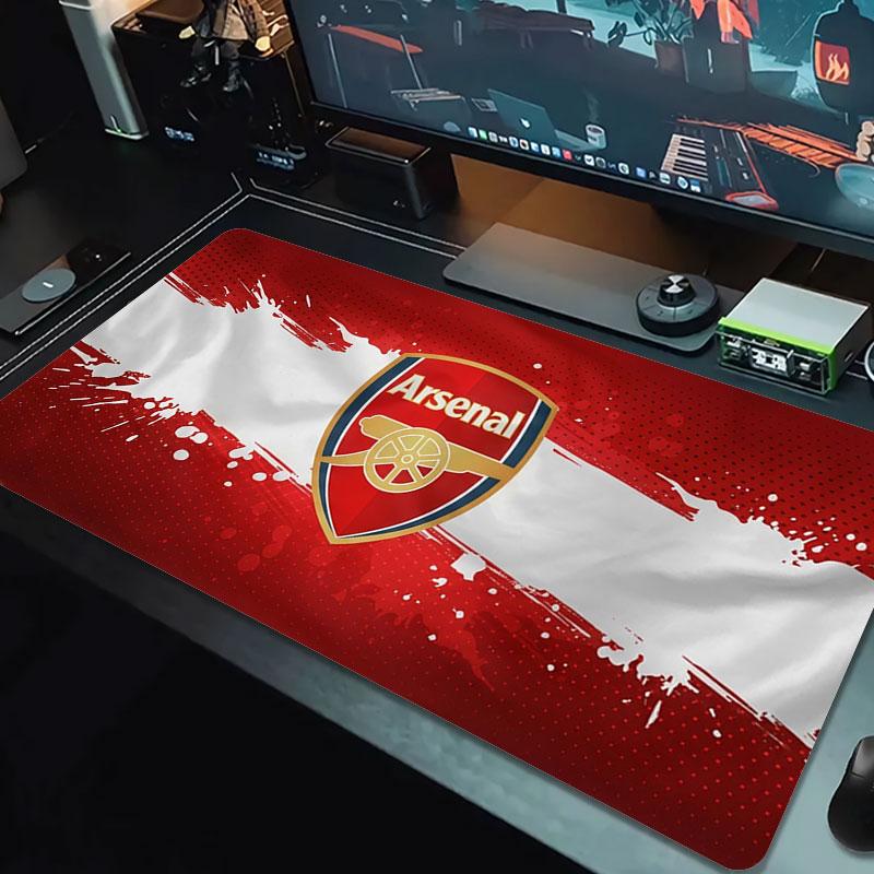 Arsenal F Großes Mauspad Große Gaming-Tischunterlage Rutschfest für Laptop Tablet Großes Mauspad XXL Matte Mini-PC-Spielmatte Mit verriegeltem Rand
