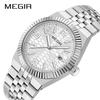 Megir New Men Watches Luxury Business Waterproof Quartz Watch for Man Stainless Steel Luminous Male Date Wristwatch