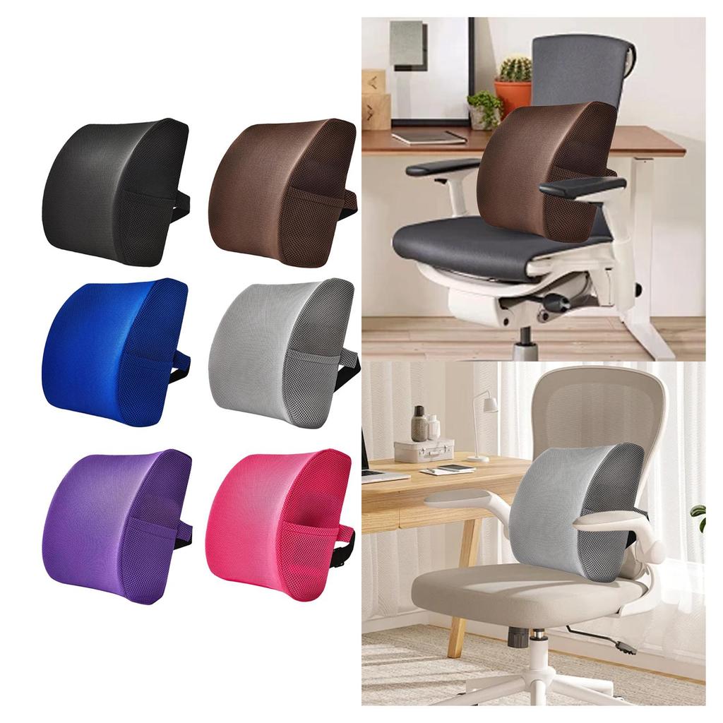 Office Chair Back Pillow Mesh Breathable Ergonomic Memory Foam Support Cushion for Car Seat Sofa Couch Bedroom